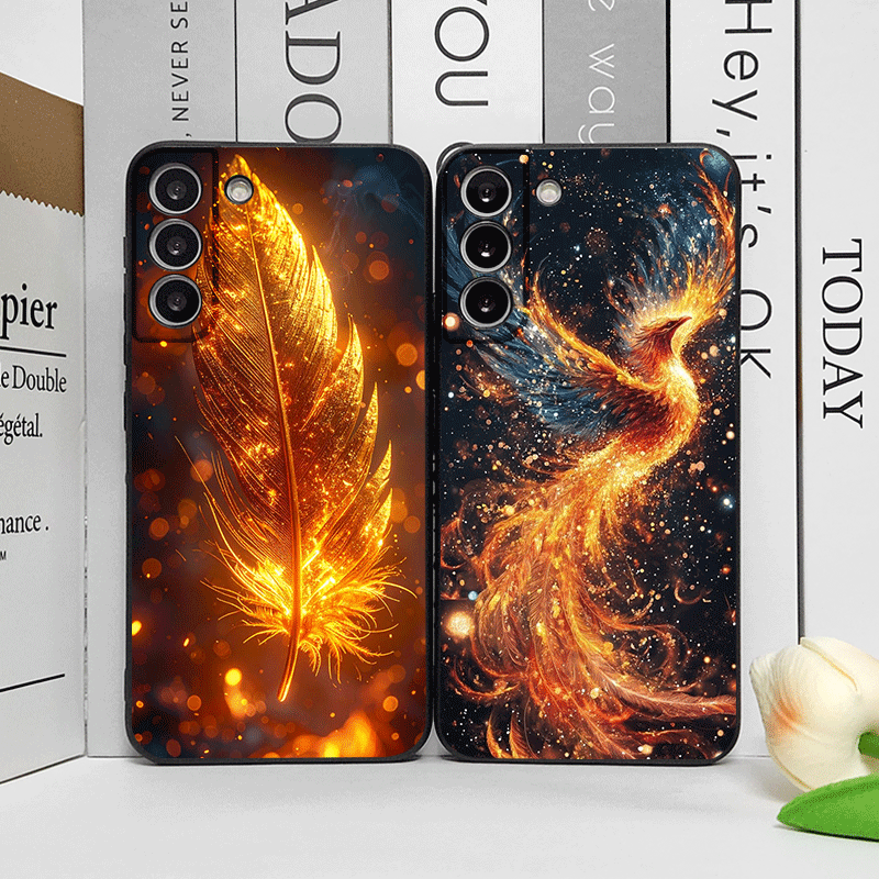Phone Cases Pixel 10 Pro - Luxuriöse Handyhülle mit Phönix-Feuerfedern-Muster für Google