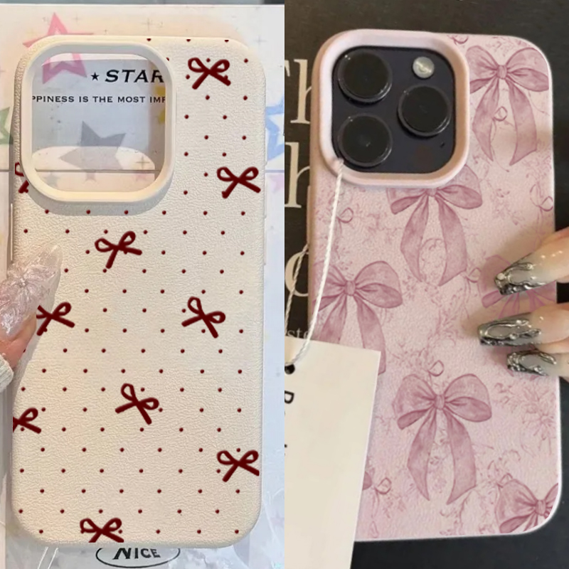 Realme Note 50 - Niedliche Herz-Schleifenhülle für Realme C53 C51