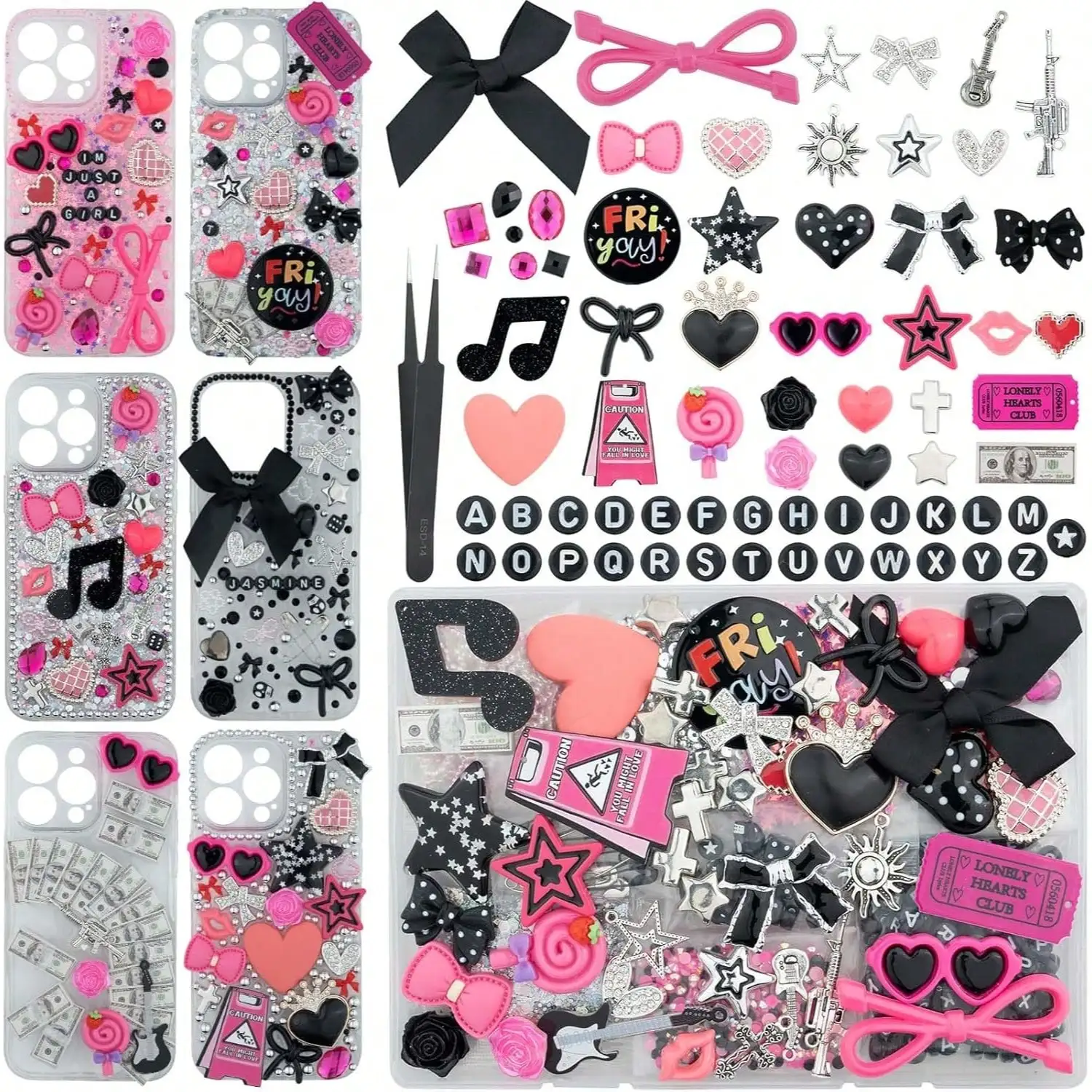 1050-teiliges Set mit Schmucka – Phone Cases With Charms Bewertung und Preis